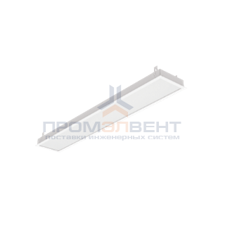 Светодиодный светильник "ВАРТОН" грильято подвесной 1188*180*50мм 54 ВТ 6500К с планками для подвеса С РАМКОЙ с функцией аварийного освещения