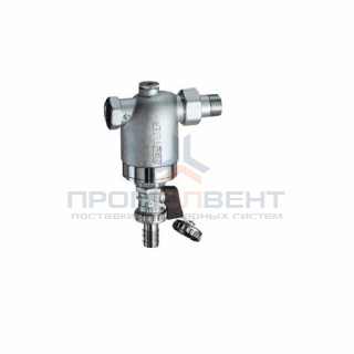 Фильтр тонкой очистки промывной FAR 3946 - 1/2" (НР/ВР, 300 мкм, PN25, Tmax 95°C, с манометром)