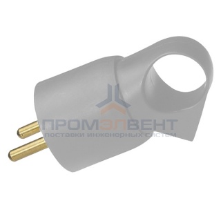 Вилка Legrand с заземлением 16А с кольцом серая