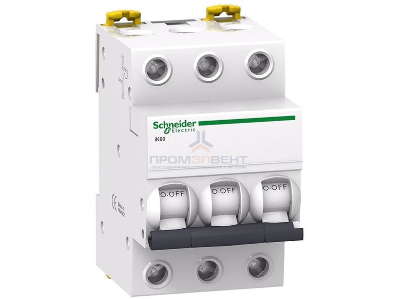 Автоматический выключатель Schneider Electric Acti 9 iK60 3П 50A 6кА C (автомат)