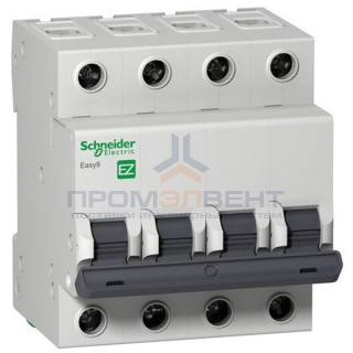 Автоматический выключатель Schneider Electric EASY 9 4П 50А С 4,5кА 400В (автомат)